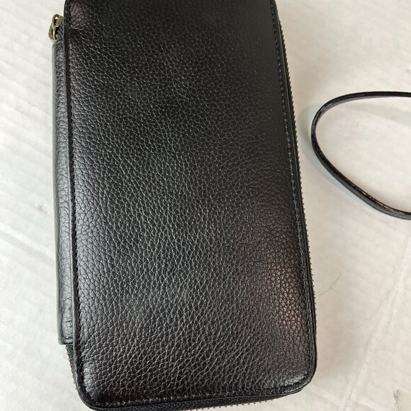 Women's black leather Timberland Crossbody Wallet/bag - Picture 2 of 4